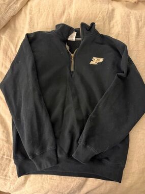 Purdue Gildan Black Quarter-Zip Sweatshirt